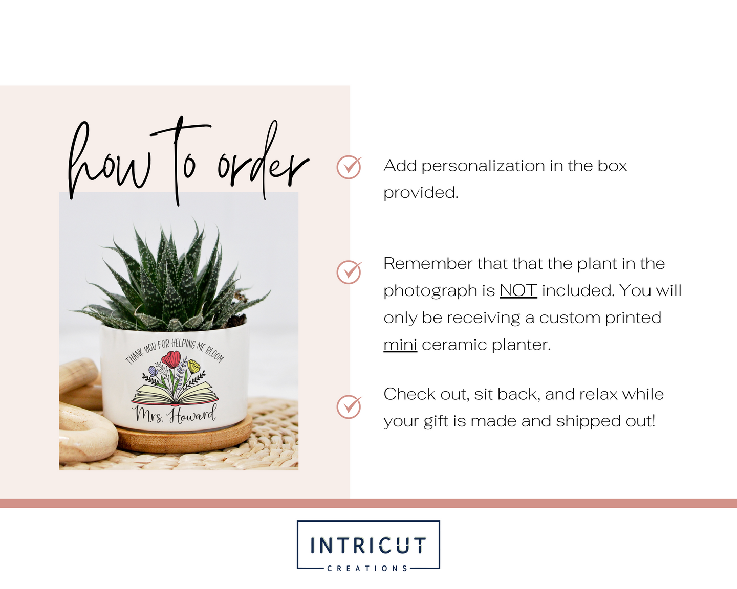 Thank You For Helping Me Bloom Mini Planter | Teacher Appreciation Gift